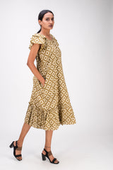 433-147 White Lotus "MIST" women's Maxi Dress