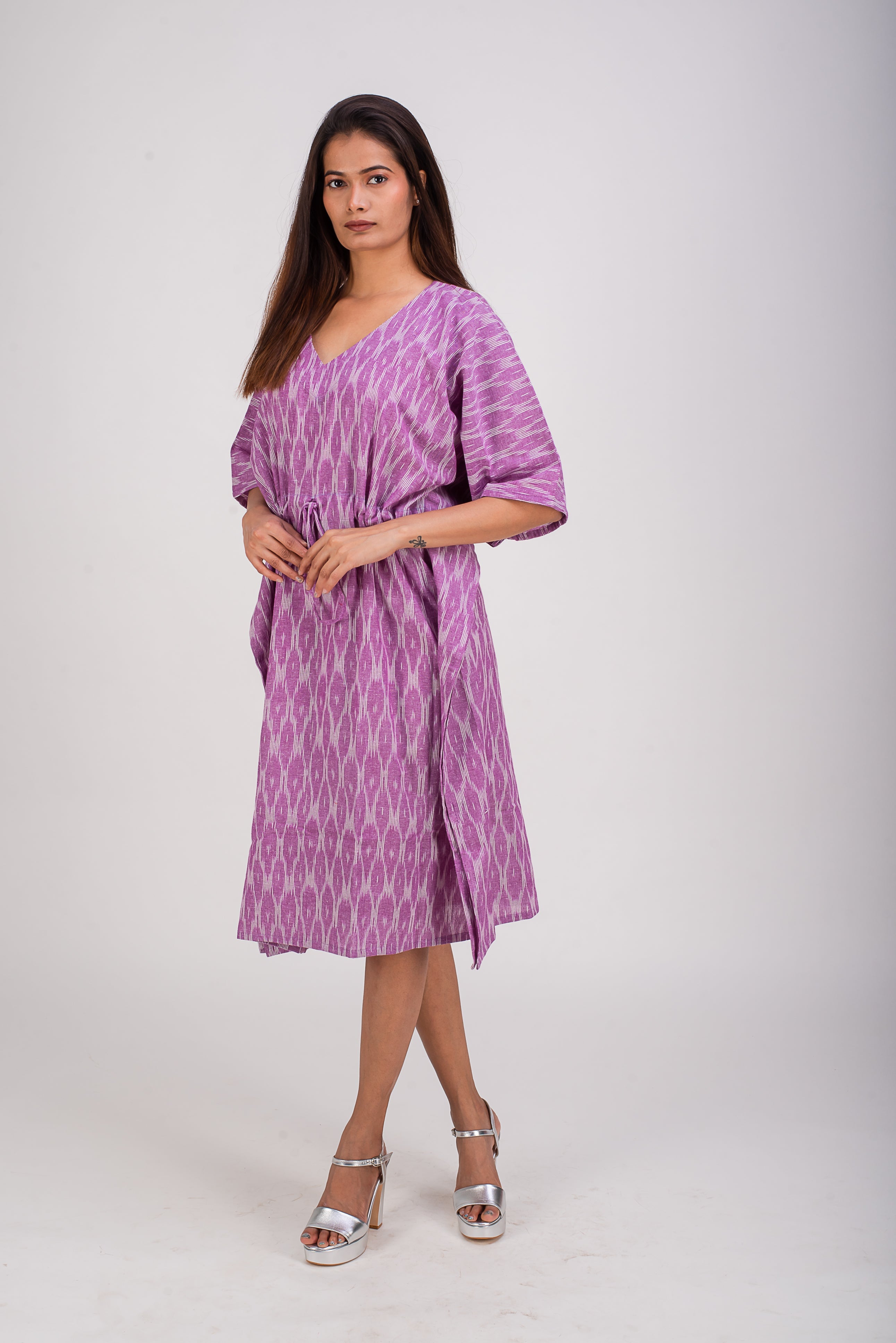 510-322 Whitelotus "Sony" Kaftan Knee Length Women's Dress