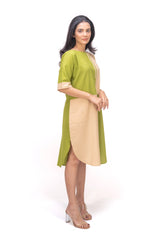 423-165 White Lotus "Shinny" Women's Dress