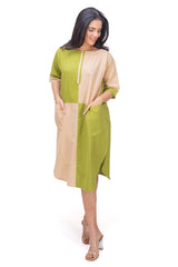 423-165 White Lotus "Shinny" Women's Dress