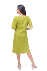 423-165 White Lotus "Shinny" Women's Dress