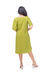 423-165 White Lotus "Shinny" Women's Dress