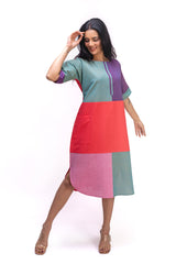 423-167 White Lotus "Shinny" Women's Dress