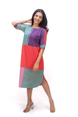 423-167 White Lotus "Shinny" Women's Dress