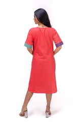 423-167 White Lotus "Shinny" Women's Dress