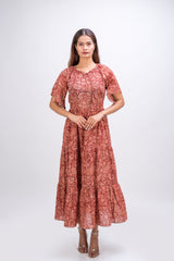 554-126 White Lotus "Joy" Women's long Maxi Dress