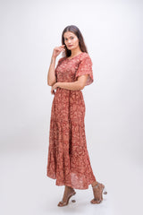 554-126 White Lotus "Joy" Women's long Maxi Dress