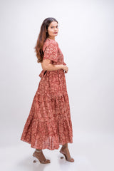 554-126 White Lotus "Joy" Women's long Maxi Dress