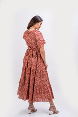 554-126 White Lotus "Joy" Women's long Maxi Dress