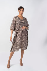 522-117 Whitelotus "Mony" kaftan midi Women's Dress
