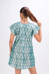 504-306 White Lotus Diana" Women's Short Dress