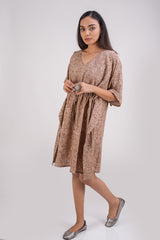 510-107 Whitelotus "Sony" kaftan knee length Women's Dress