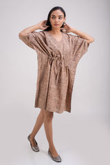 510-107 Whitelotus "Sony" kaftan knee length Women's Dress